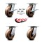 Service Caster 6 Inch High Temp Phenolic Caster Set with Roller Bearing 4 Swivel Lock 2 Brake SCC-35S620-PHRHT-SLB-BSL-2-BSL-2 - alternate 2